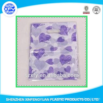 PO Plastic Promotion Bag With Die Cutting Handle & Customized Logo